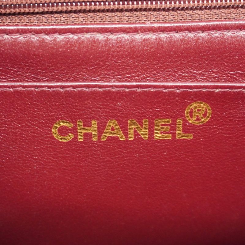 Chanel Shoulder Bag Deka Matelasse Lambskin Black Gold Hardware Women