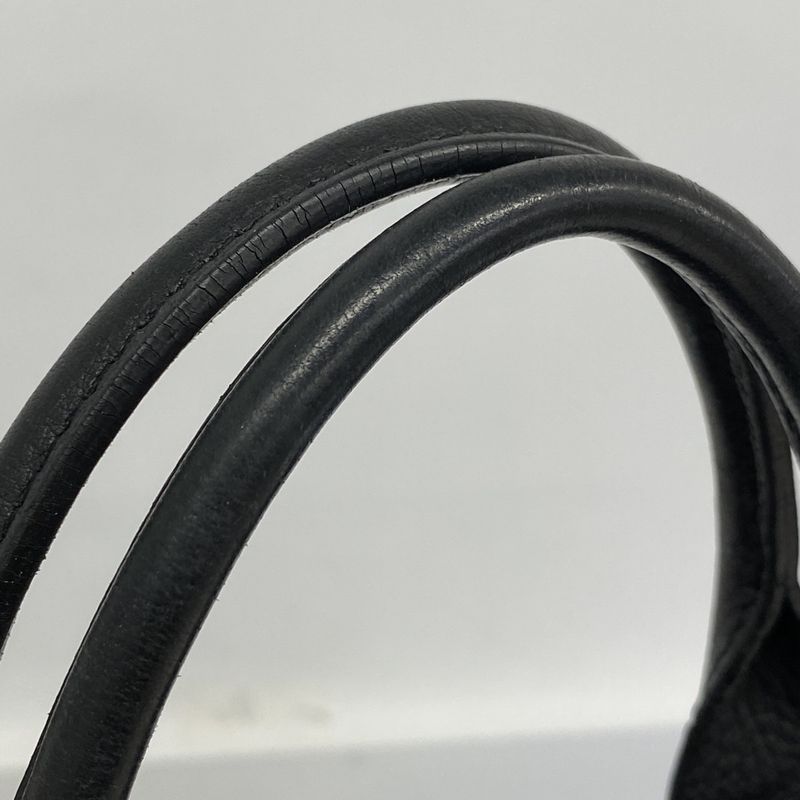 Hermes Handbag Petite St Tulle Canvas Black Silver Hardware □J Engraved Ladies