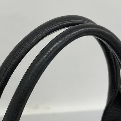 Hermes Handbag Petite St Tulle Canvas Black Silver Hardware □J Engraved Ladies