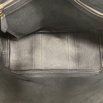 Hermes Handbag Petite St Tulle Canvas Black Silver Hardware □J Engraved Ladies