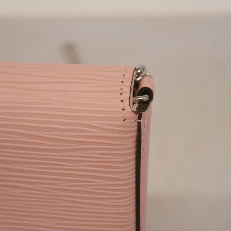 Louis Vuitton Shoulder Wallet Epi Pochette Felicie M62467 Rose Ballerine Ladies