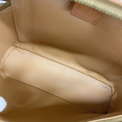 Celine Vanity Bag Macadam PVC Brown Gold Hardware Women