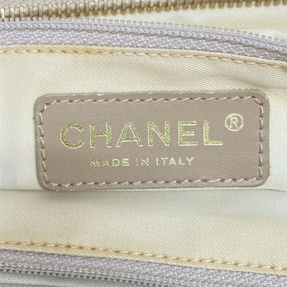 Chanel Tote New Travel Nylon Beige Gold Hardware Women's