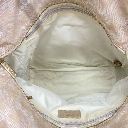 Chanel Tote New Travel Nylon Beige Gold Hardware Women's
