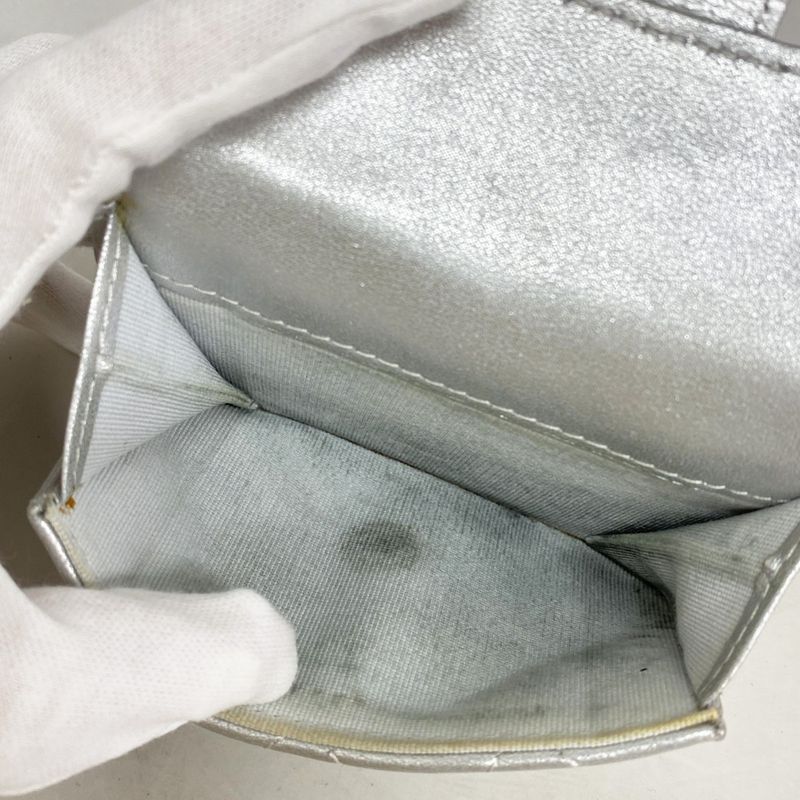 Chanel Trifold Wallet Matelasse Lambskin Silver Hardware Women