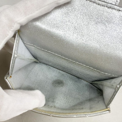 Chanel Trifold Wallet Matelasse Lambskin Silver Hardware Women