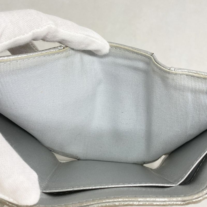 Chanel Trifold Wallet Matelasse Lambskin Silver Hardware Women