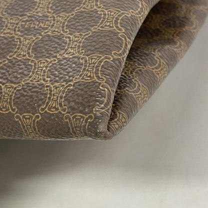 Celine Tote Bag Macadam PVC Brown Gold Hardware Women's