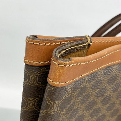 Celine Tote Bag Macadam PVC Brown Gold Hardware Women's