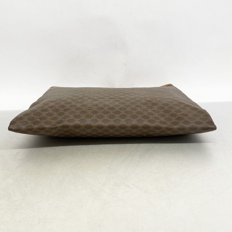 Celine Tote Bag Macadam PVC Brown Gold Hardware Women's