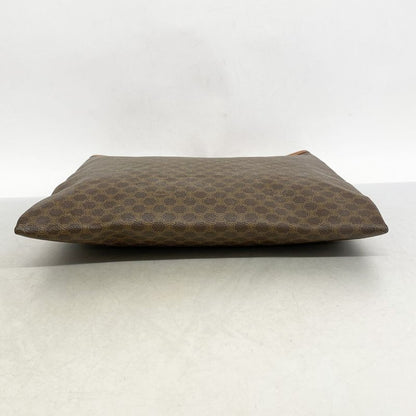 Celine Tote Bag Macadam PVC Brown Gold Hardware Women's