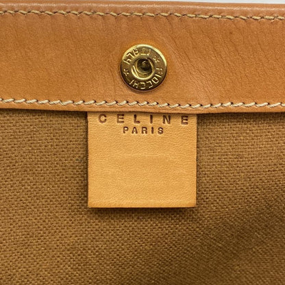 Celine Tote Bag Macadam PVC Brown Gold Hardware Women's