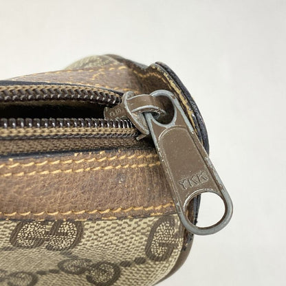 Gucci Shoulder Bag GG Canvas Sherry Line 89 02 018 PVC Brown Gold Hardware Women