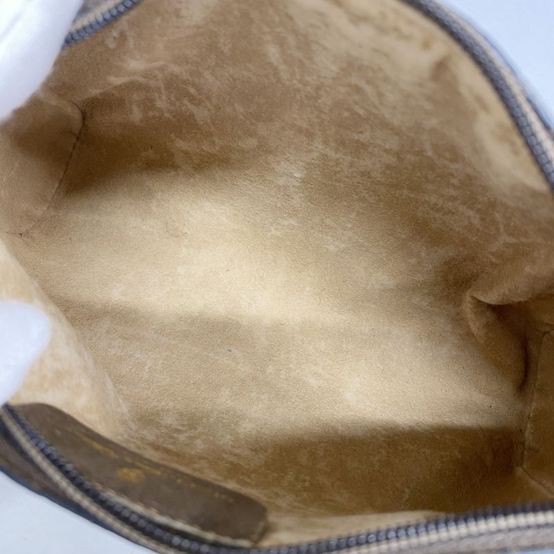 Gucci Shoulder Bag GG Canvas Sherry Line 89 02 018 PVC Brown Gold Hardware Women