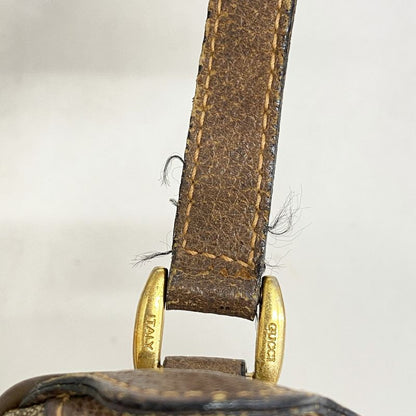 Gucci Shoulder Bag GG Canvas Sherry Line 89 02 018 PVC Brown Gold Hardware Women