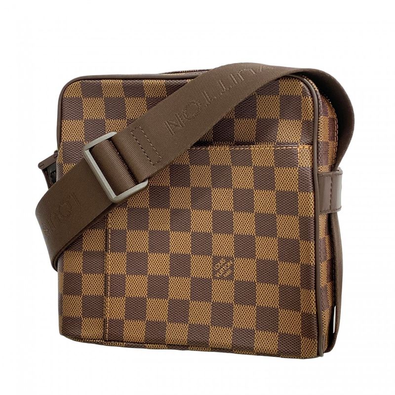 Louis Vuitton Shoulder Bag Damier Olaf PM N41442 Ebene Womens