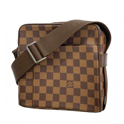 Louis Vuitton Shoulder Bag Damier Olaf PM N41442 Ebene Womens