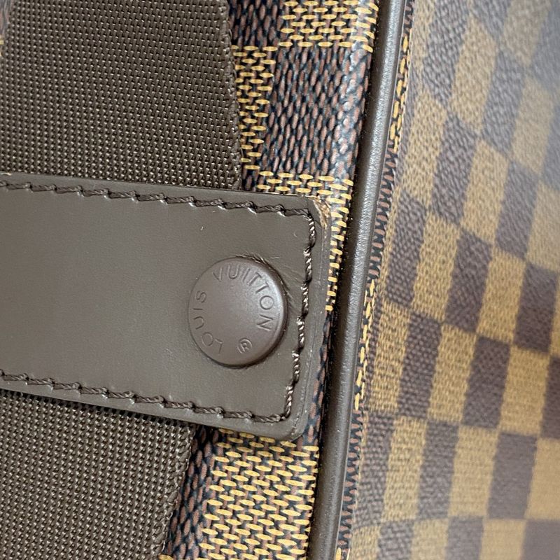 Louis Vuitton Shoulder Bag Damier Olaf PM N41442 Ebene Womens