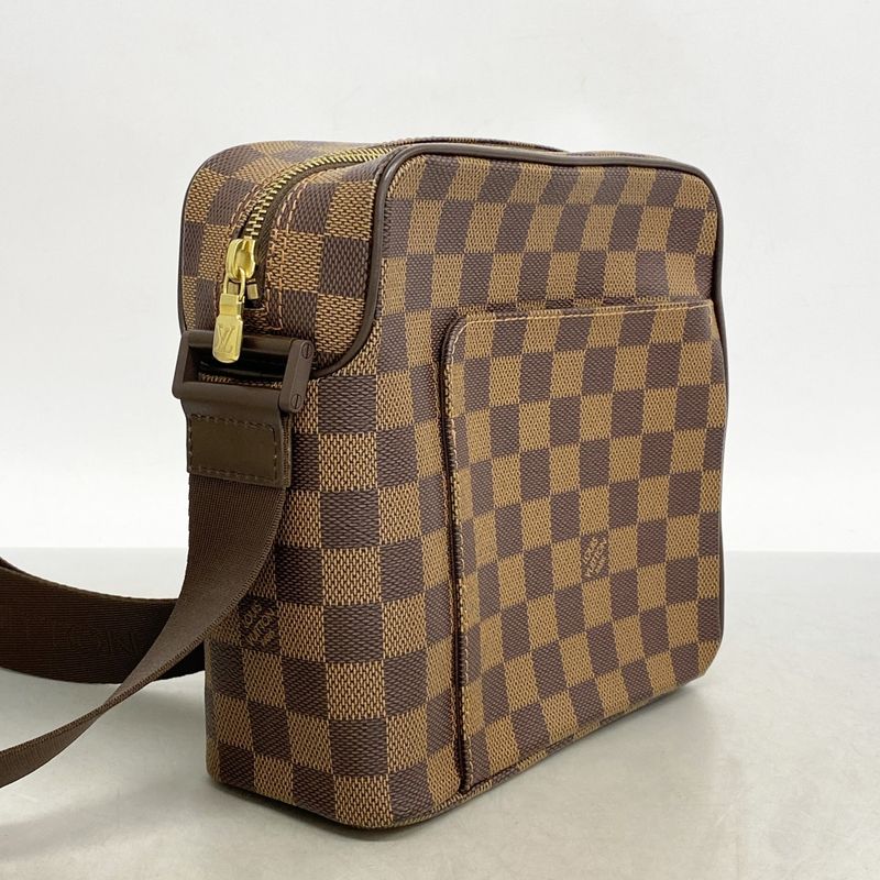 Louis Vuitton Shoulder Bag Damier Olaf PM N41442 Ebene Womens
