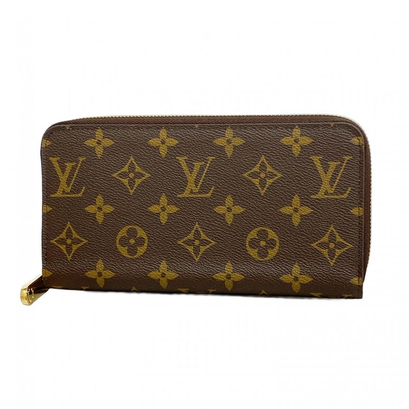 Louis Vuitton Long Wallet Monogram Zippy Wallet M42616 Brown Men Women Unisex