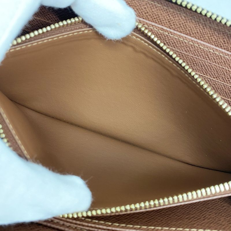 Louis Vuitton Long Wallet Monogram Zippy Wallet M42616 Brown Men Women Unisex