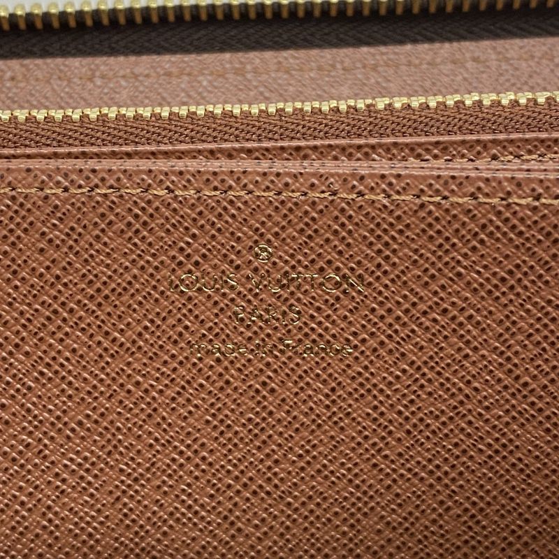 Louis Vuitton Long Wallet Monogram Zippy Wallet M42616 Brown Men Women Unisex