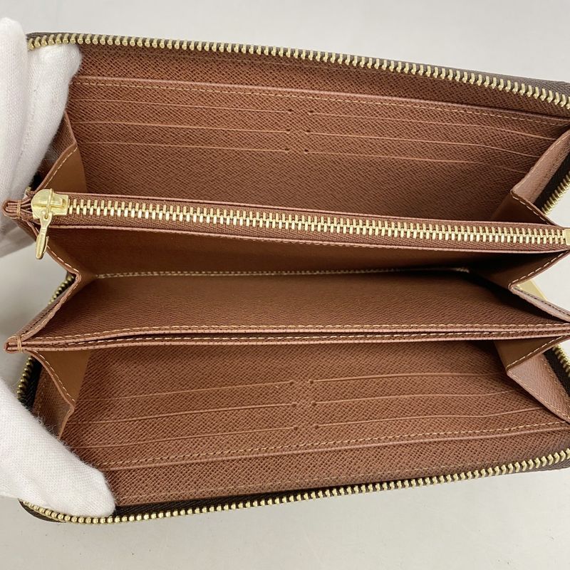 Louis Vuitton Long Wallet Monogram Zippy Wallet M42616 Brown Men Women Unisex