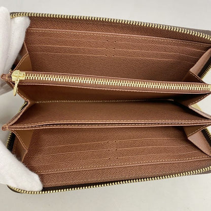 Louis Vuitton Long Wallet Monogram Zippy Wallet M42616 Brown Men Women Unisex