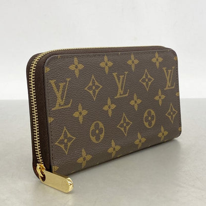 Louis Vuitton Long Wallet Monogram Zippy Wallet M42616 Brown Men Women Unisex