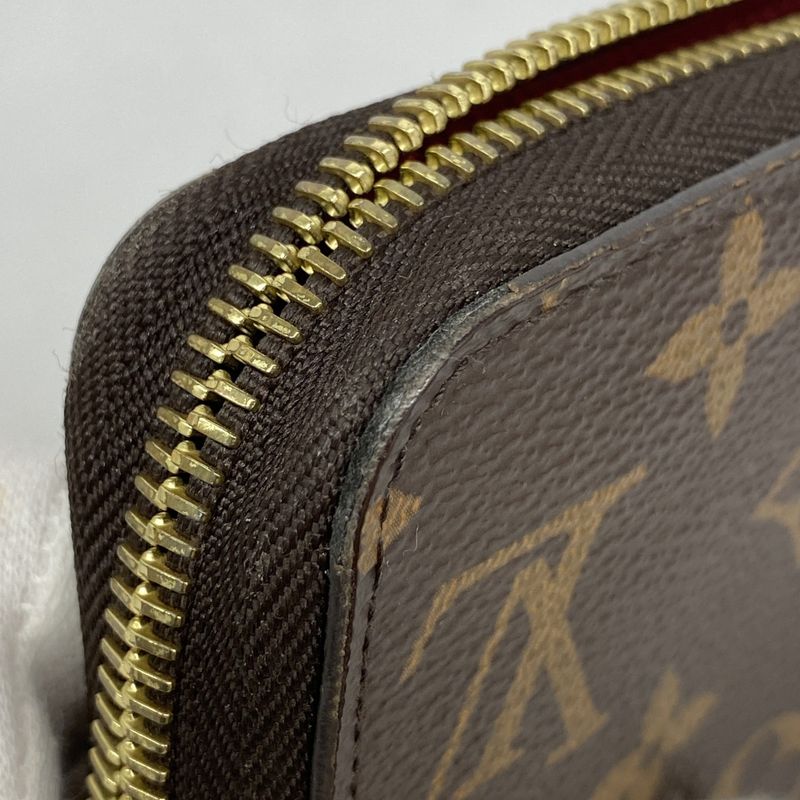 Louis Vuitton Long Wallet Monogram Zippy Wallet M41895 Brown Fuchsia Women