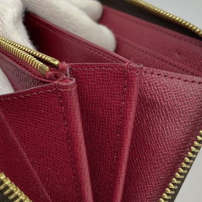 Louis Vuitton Long Wallet Monogram Zippy Wallet M41895 Brown Fuchsia Women