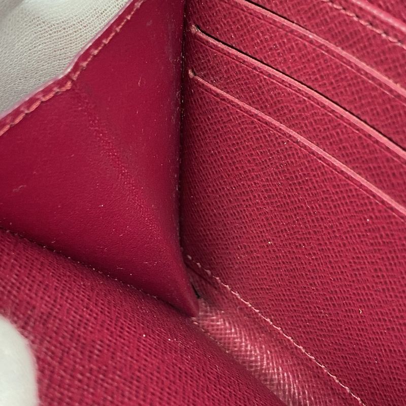 Louis Vuitton Long Wallet Monogram Zippy Wallet M41895 Brown Fuchsia Women