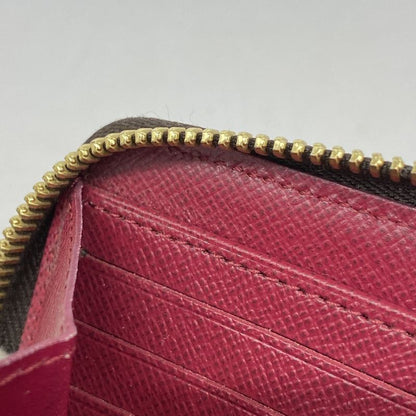 Louis Vuitton Long Wallet Monogram Zippy Wallet M41895 Brown Fuchsia Women