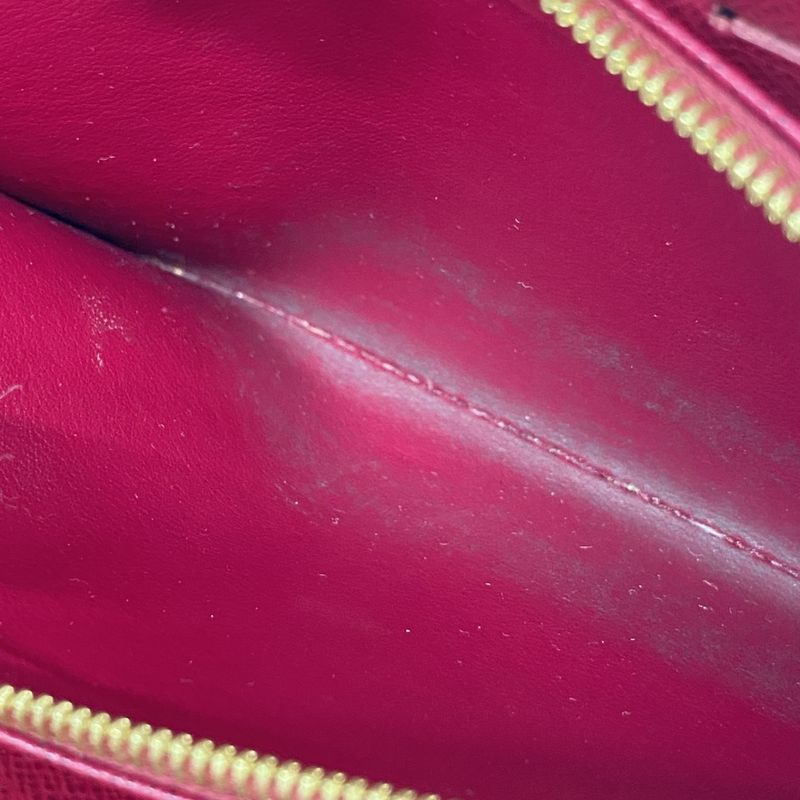 Louis Vuitton Long Wallet Monogram Zippy Wallet M41895 Brown Fuchsia Women