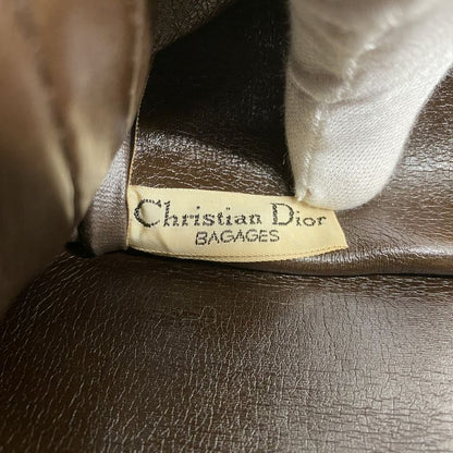 Christian Dior Handbag Trotter Canvas Brown Gold Hardware Women