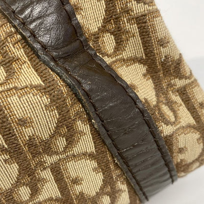 Christian Dior Handbag Trotter Canvas Brown Gold Hardware Women