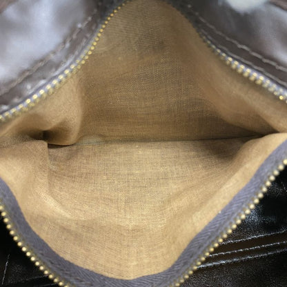 Christian Dior Handbag Trotter Canvas Brown Gold Hardware Women