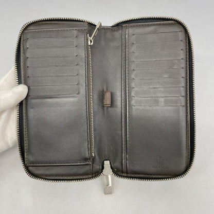 Louis Vuitton Damier Jaean Portefeuille Long Wallet Ronzippe M93546 Noir Black