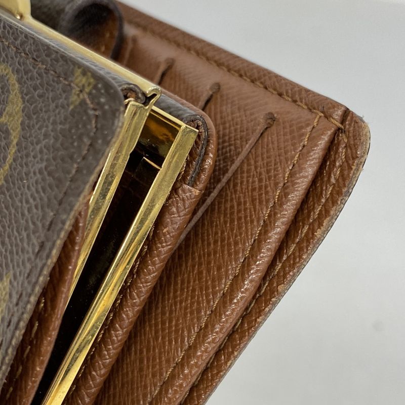 Louis Vuitton Wallet Monogram Porte Monnaie Viennois M61663 Brown Ladies