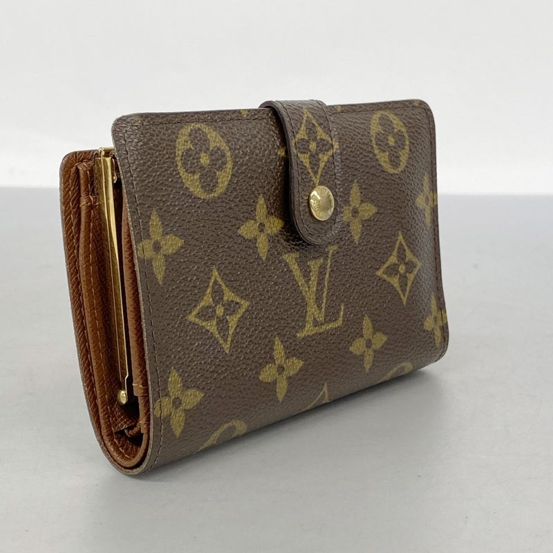 Louis Vuitton Wallet Monogram Porte Monnaie Viennois M61663 Brown Ladies