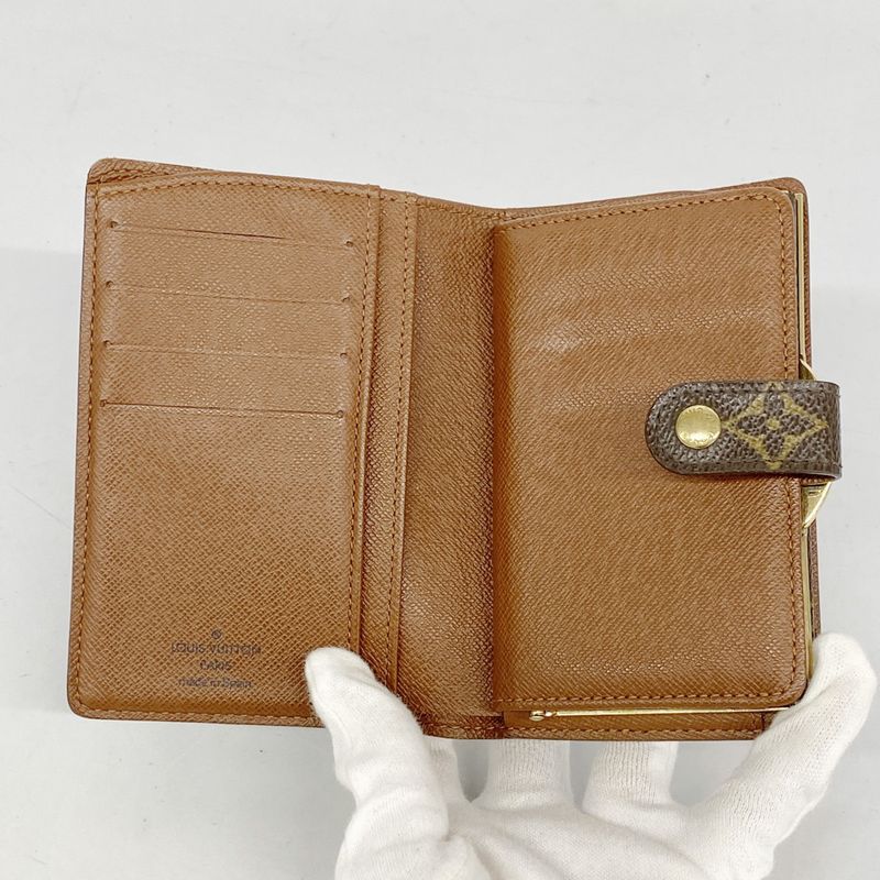 Louis Vuitton Wallet Monogram Porte Monnaie Viennois M61663 Brown Ladies