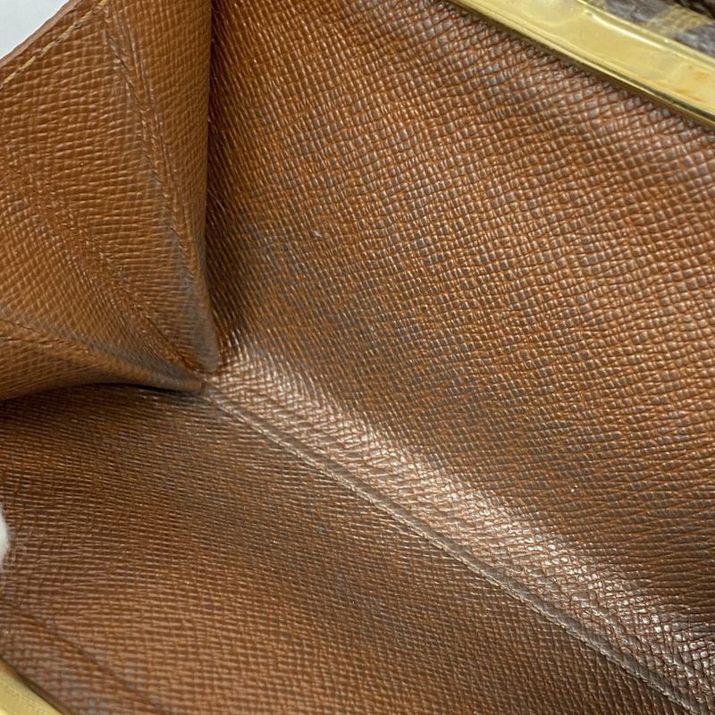 Louis Vuitton Wallet Monogram Porte Monnaie Viennois M61663 Brown Ladies