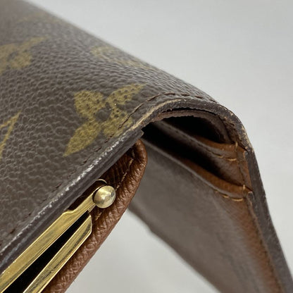 Louis Vuitton Wallet Monogram Porte Monnaie Viennois M61663 Brown Ladies