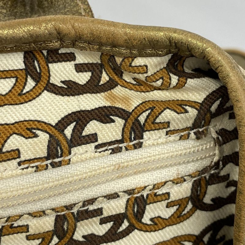 Gucci Tote Bag GG Canvas Princy 163805 Canvas Brown Gold Hardware Women's