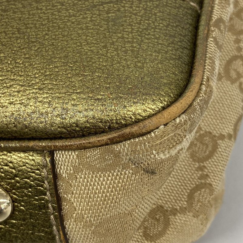 Gucci Tote Bag GG Canvas Princy 163805 Canvas Brown Gold Hardware Women's