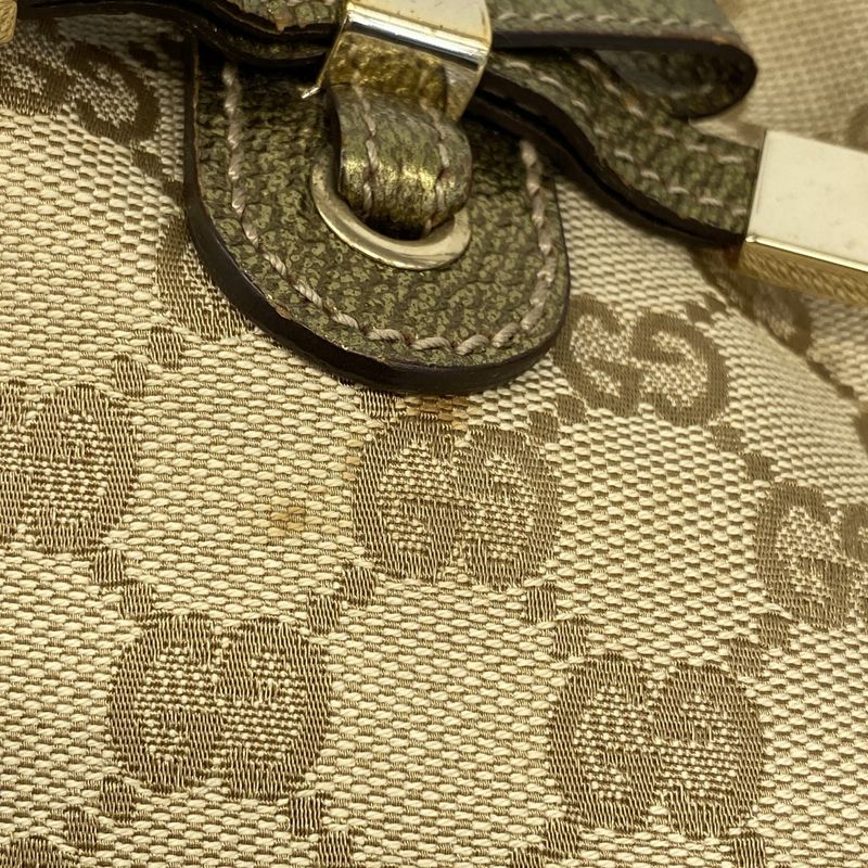 Gucci Tote Bag GG Canvas Princy 163805 Canvas Brown Gold Hardware Women's