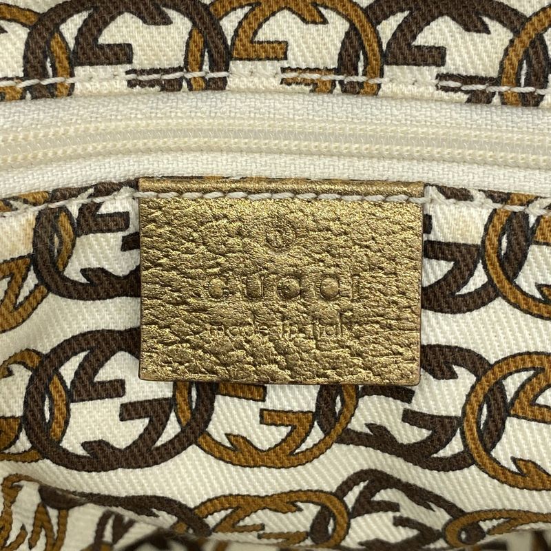 Gucci Tote Bag GG Canvas Princy 163805 Canvas Brown Gold Hardware Women's