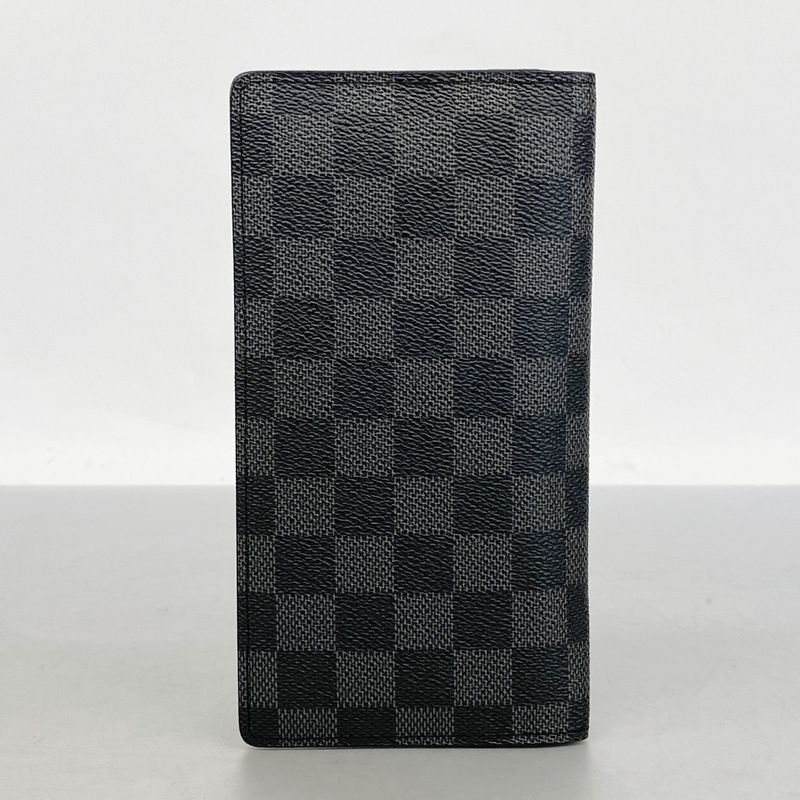 Louis Vuitton Damier Graphite Portefeuille Blazer N62665 Black Men's Long Wallet