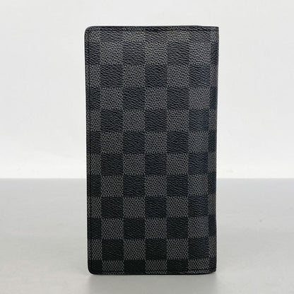 Louis Vuitton Damier Graphite Portefeuille Blazer N62665 Black Men's Long Wallet