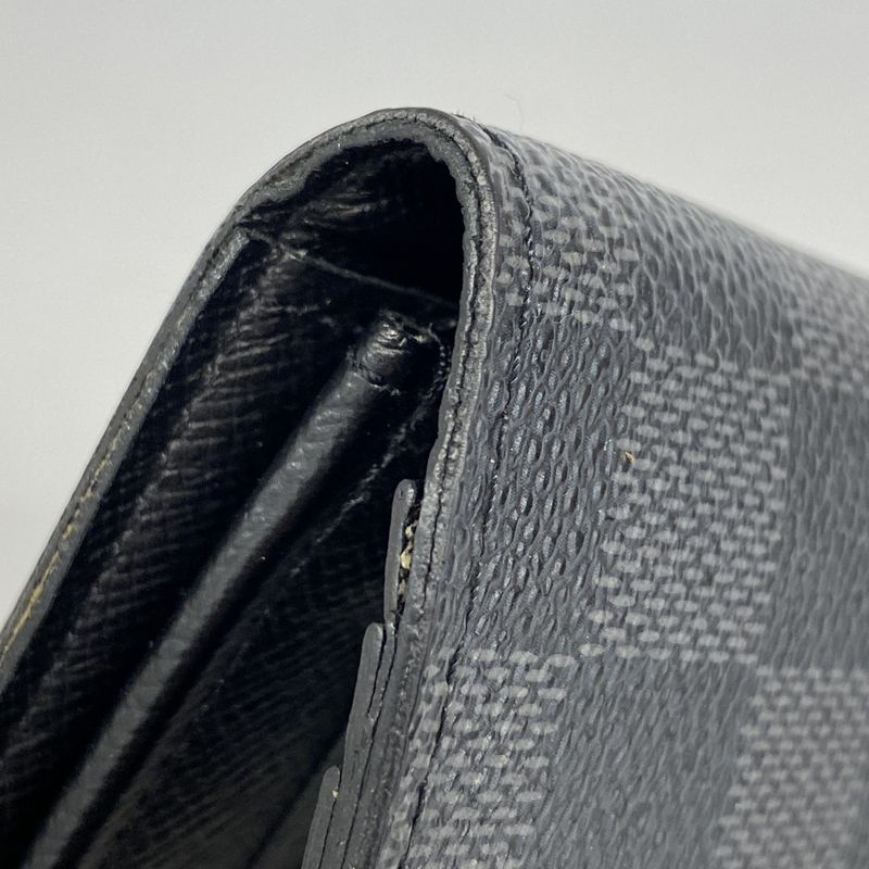 Louis Vuitton Damier Graphite Portefeuille Blazer N62665 Black Men's Long Wallet